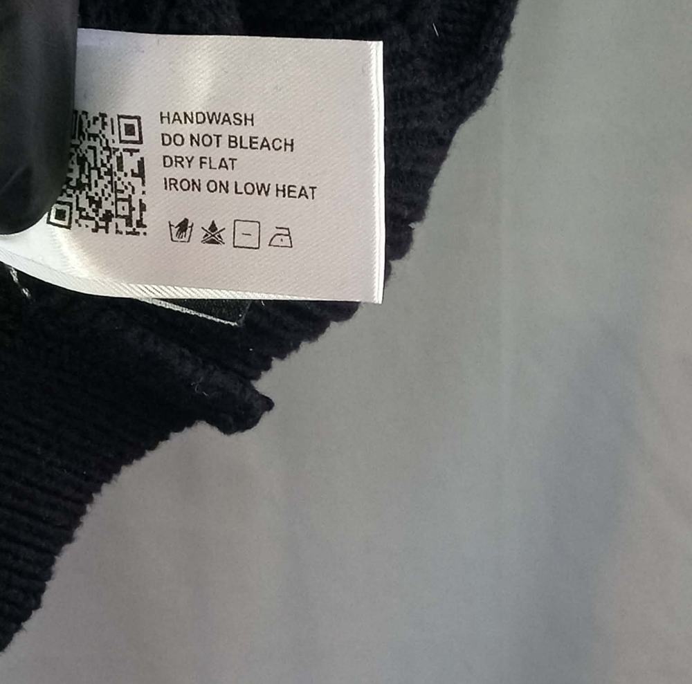 Cider XL Crop Black Cable-Knit Short Sleeve Sweater Goth Scandi Baddie Retro - Picture 6 of 6